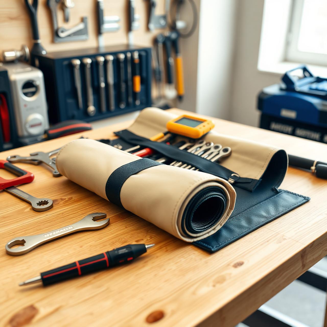 Professional appliance repair tools on a workbench